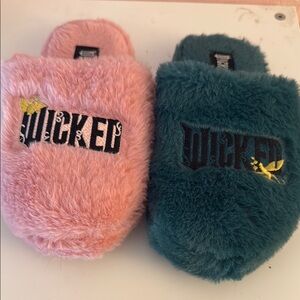 Wicked slippers size small girls 4 Glenda and Alphaba Pink and Green